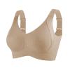 Uwdiohq Bra for Seniors, Breathable Wire-Free Front-Closure Lace Push-Up Bra, XXL view 2