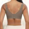 Uwdiohq Bra for Seniors, Breathable Wire-Free Front-Closure Lace Push-Up Bra, XXL view 4