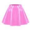 Women's Glossy High-Waisted Liquid Metallic Mini Skirt view 1