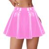 Women's Glossy High-Waisted Liquid Metallic Mini Skirt view 3