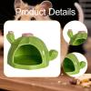 Aymzbd Green Ceramic Cactus Hamster House and Hideout view 2