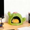 Aymzbd Green Ceramic Cactus Hamster House and Hideout view 4