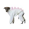 Winter Fleece Onesie for Whippets, Dinosaur Turtleneck, White, X-Large view 1