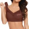2026 Comfortable Transparent Wireless Backless Bra for Women with Convertible Straps, Coffee, XXXL view 1