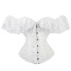 Generic Women's Lace-Up Bustier Corset with Integrated Garters view 1