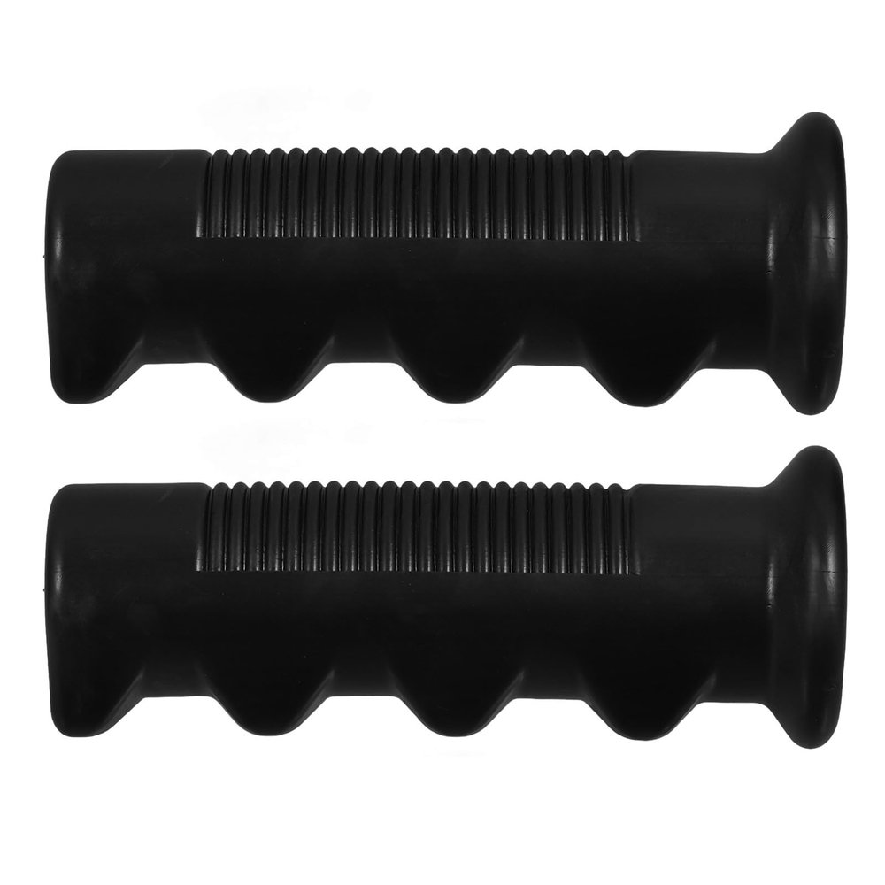 2-Piece 25 mm PVC Wheelchair Handle Grip, Black, Non-Slip