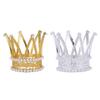 Gatuida 2-Pc. Pearl Crown Cake Decorations, Alloy Mini Tiaras view 1