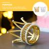 Gatuida 2-Pc. Pearl Crown Cake Decorations, Alloy Mini Tiaras view 2