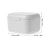 MUCKLILY Portable PP Denture Box with Scratch-Resistant Design and Secure Closure, Compact White Case for Outdoor Use view 2