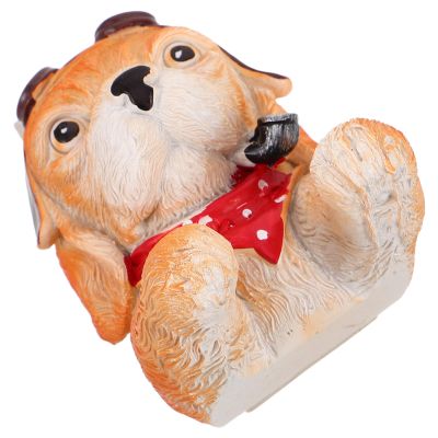 Hohopeti Wall-Mounted Resin Razor Holder with Cute Dog Design, Self-Adhesive, No Drilling