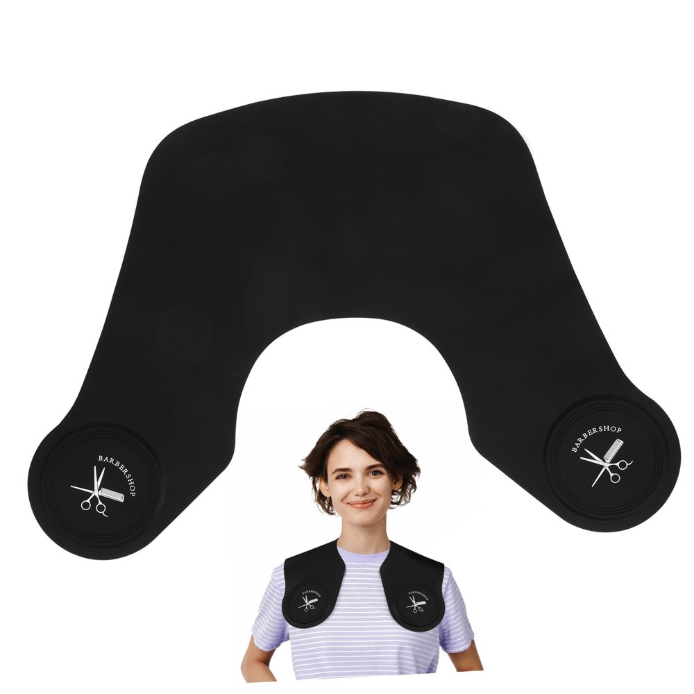 Sewroro Black Silicone Neck-Protecting Cutting Collar for Hairdressers