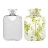 Hot Water Bottle with Fleece Cover, PVC, 1 Liter, Lime Blossom view 2