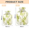 Hot Water Bottle with Fleece Cover, PVC, 1 Liter, Lime Blossom view 3