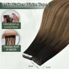Ugeat Tape Extensions Human Hair Brown Balayage 30 cm 30 g 20 pcs #2/6/12 view 3
