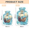 Hot Water Bottle with Pirate Ship Pattern, Fleece Cover, PVC, 1 Liter view 3