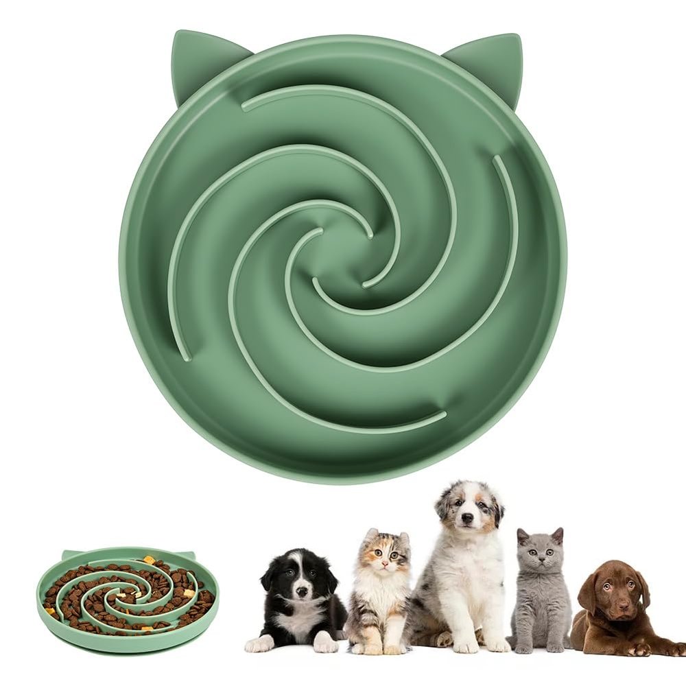 Alaoo Anti-Choke Cat Bowl, Slow Feeder