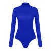 Generic Women's Full-Bust Corset - Solid Dark Blue Shaping Lingerie, High-Neck Slim-Fit, M view 4