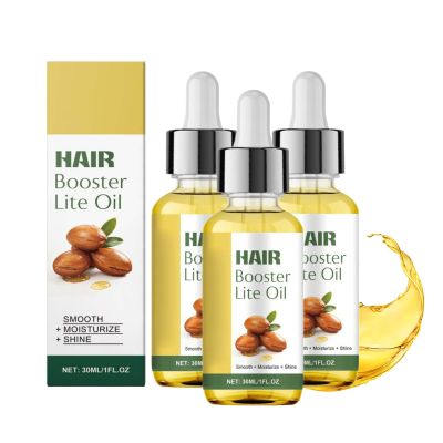 Hair Booster Lite Oil, Natural Scalp Drops, Moisturizing Shine Hair Oil, 3-Pack, 90 ml