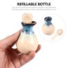 Ceramic Perfume Bottle with Closure, White Decorative Bottle view 3