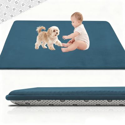 Stqyeiw 2 cm Thick Baby Crawling Mat, 100 x 120 cm, Sky Blue