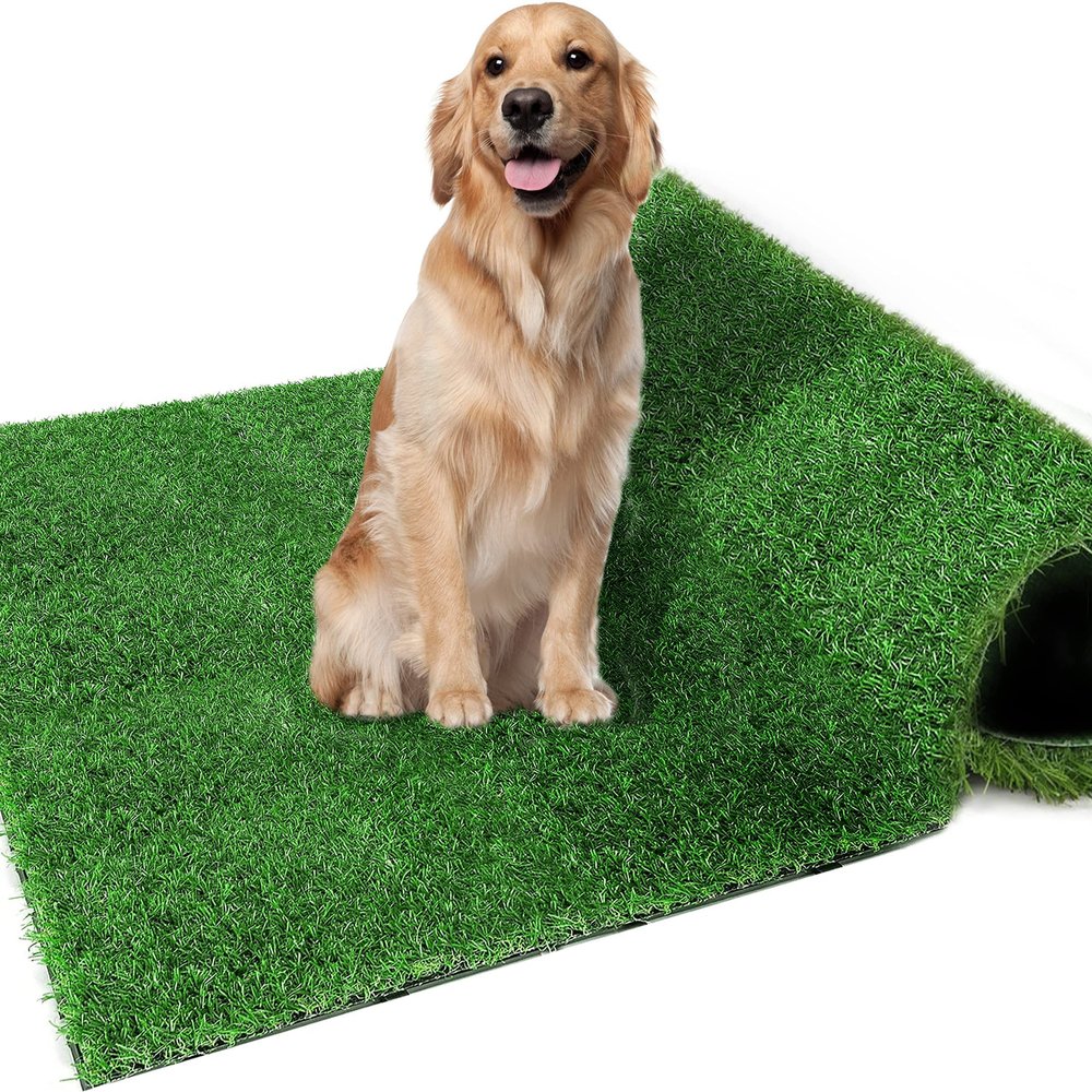SSRIVER 97 × 149 cm Artificial Grass Dog Pee Mat, Reusable Training Pad, Indoor/Outdoor