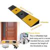 QICBYING Rubber Threshold Ramp, Non-Slip Wheelchair Ramp, Black/Yellow, 100 x 15 x 4 cm view 2