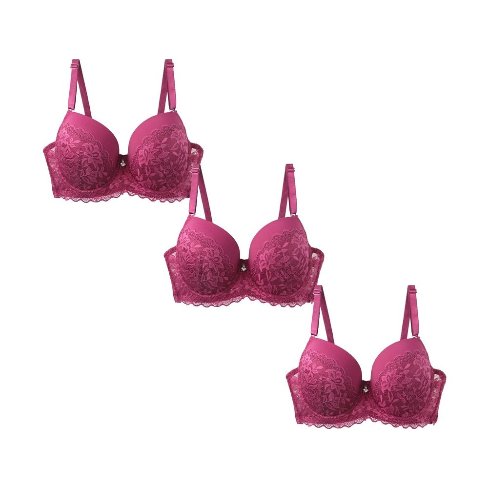 Uwdiohq Women's Seamless Bra, Sizes 36/80–46/105, B–F Cups, Lace, Padded, Strapless (D, 85E)