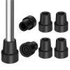 AUYAO Rubber Tips for Walking Sticks, 6-Pack, 18 mm, Black view 1