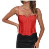 Women's Halloween Lace Corset Top with Adjustable Straps and Buckle view 1