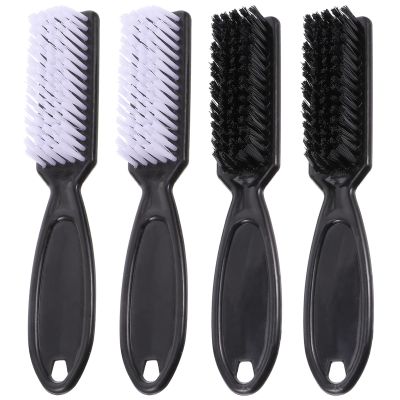 PENIKOKO 4-Pack Hair Brushes with Durable Nylon Bristles and Smooth Surface, Classic Barber Brushes for Removing Broken Hair, for Salon and Home Use