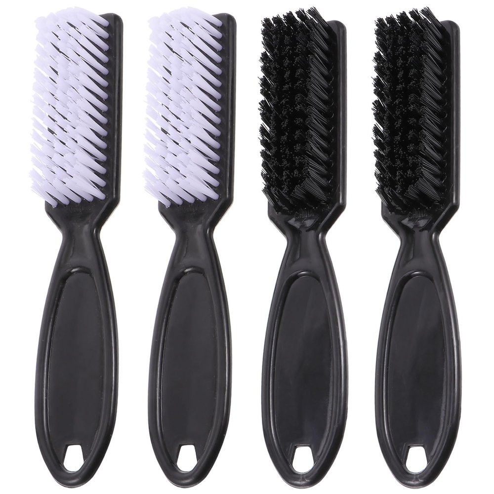 PENIKOKO 4-Pack Hair Brushes with Durable Nylon Bristles and Smooth Surface, Classic Barber Brushes for Removing Broken Hair, for Salon and Home Use