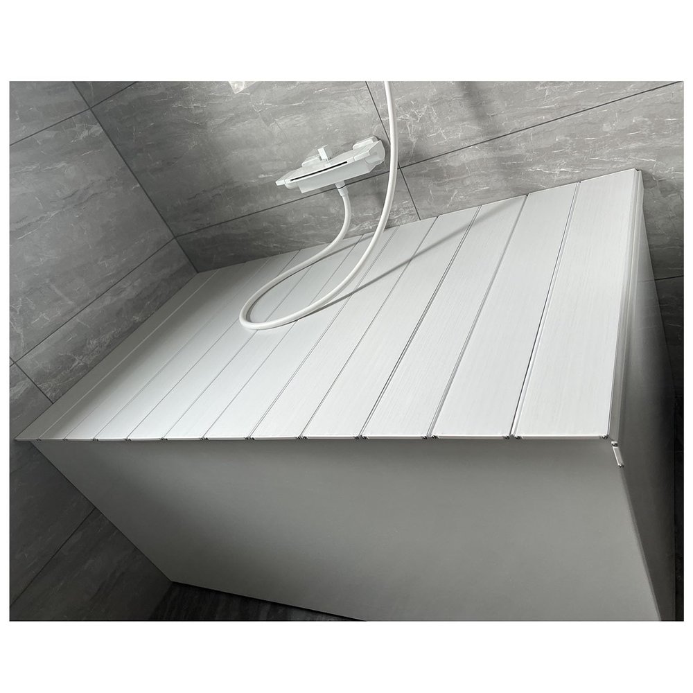 Multifunctional Bathtub Tray with Folding Cover and Dustproof Panel