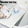 Multifunctional Bathtub Tray with Folding Cover and Dustproof Panel view 4