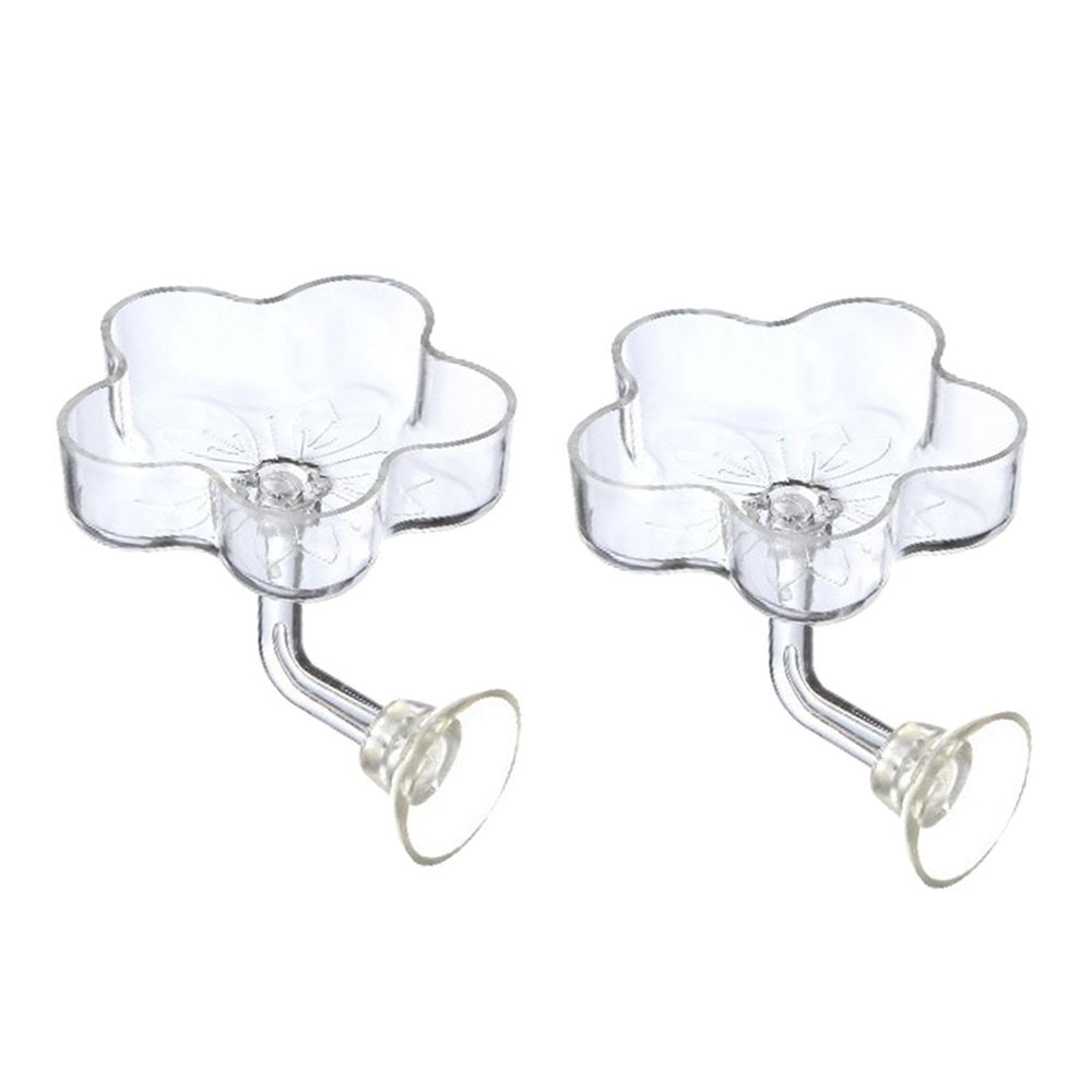 Ioensy 2 Acrylic Feeding Bowls for Shrimp with Suction Cup