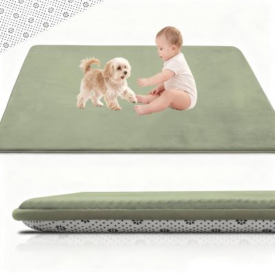 Stqyeiw 2 cm Thick Baby Crawling Mat, 90 x 200 cm, Grass Green
