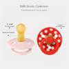 BIBS Colour Polka Dots Pacifiers, 6–18 Months, 2-Pack, Blossom/Candy Apple view 2