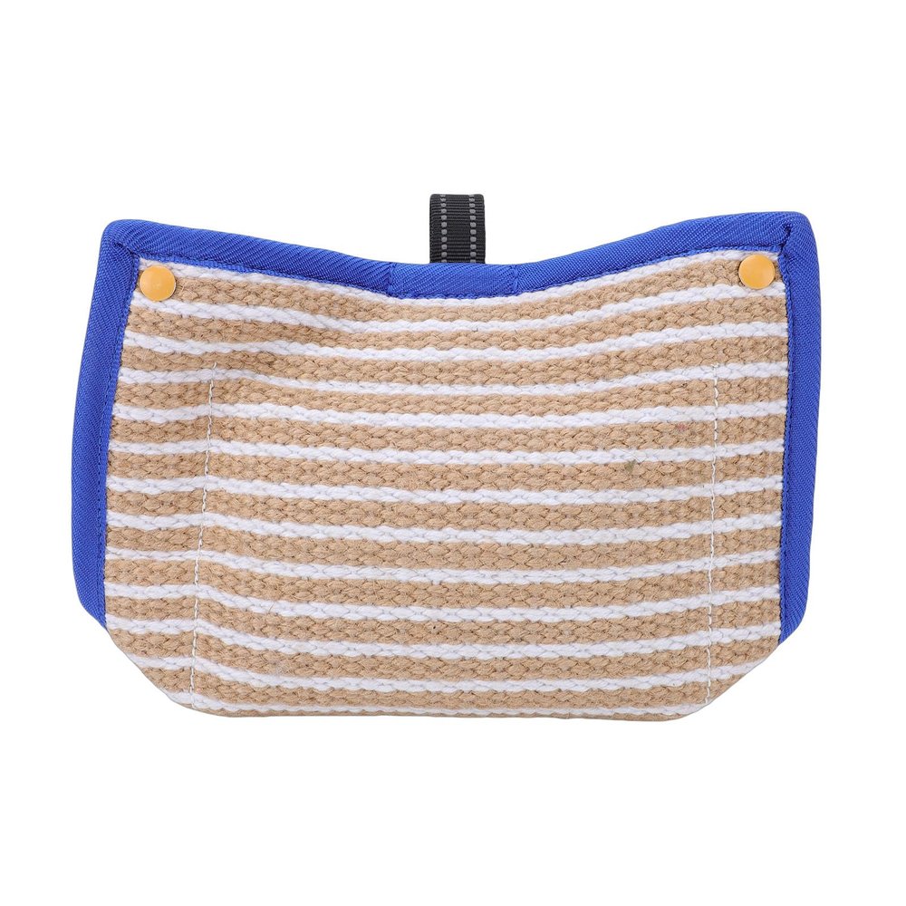 HELEVIA Dog Bite Wedge, Durable Linen Tug Toy with 2 Handles