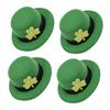 TOPPERFUN Green Top Hat Hair Clips with Shamrocks, 4 Pieces, for Women's St. Patrick's Day Costumes view 1