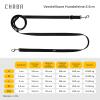 Chaba Dog Leash for Medium and Large Dogs, 2 Carabiners, Adjustable 1.35–2.6 m, Black, XL view 2