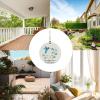 Hummingbird Christmas Ornament, 2D Acrylic Round Pendant view 4