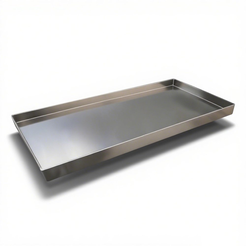 Stainless Steel Replacement Tray for Dog Cages, Leakproof, Welded, Chew-Resistant, 50 x 10 cm