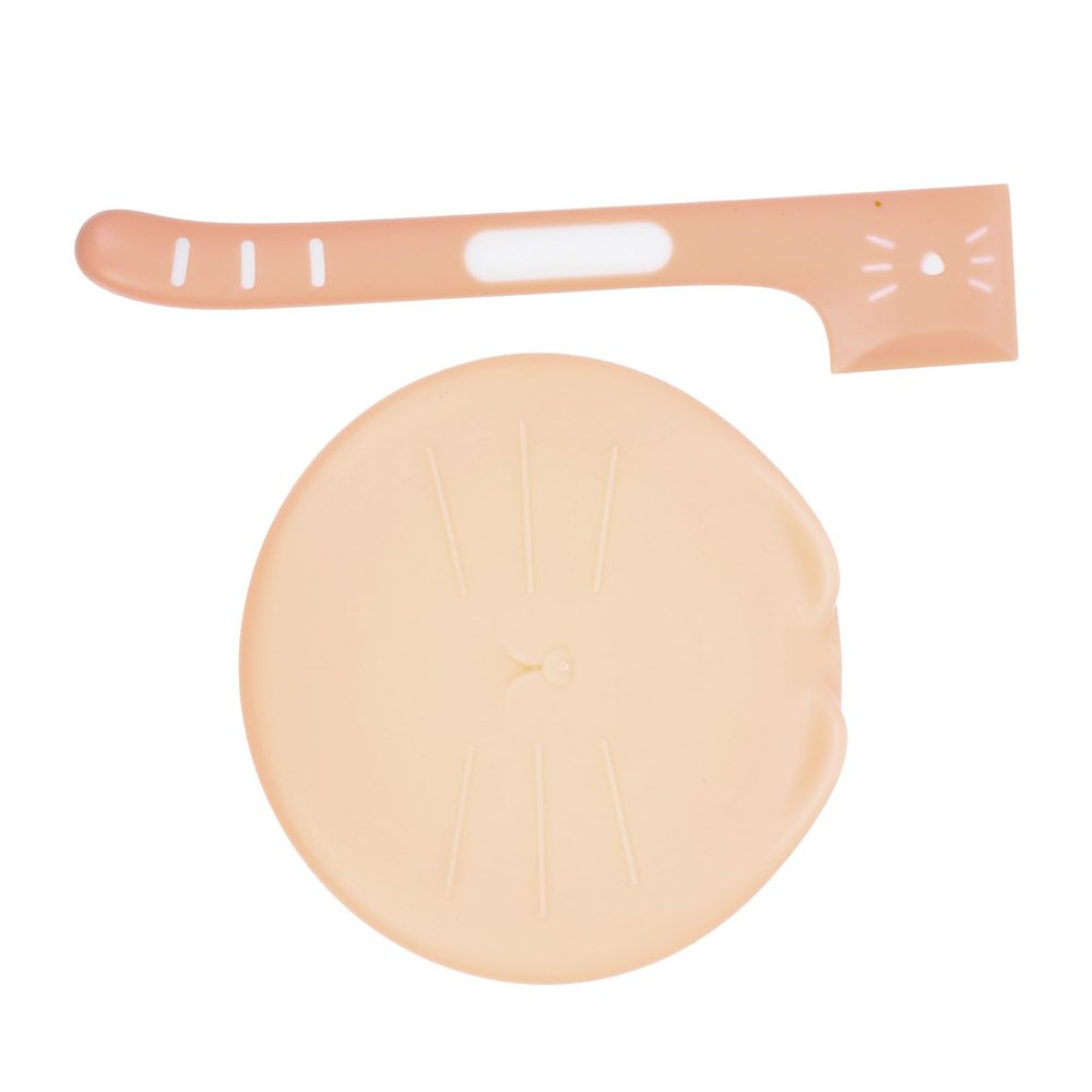 SOLUSTRE TPR Can Lid with Long Handle and Food Spoon for Pet Food - 2 Pack