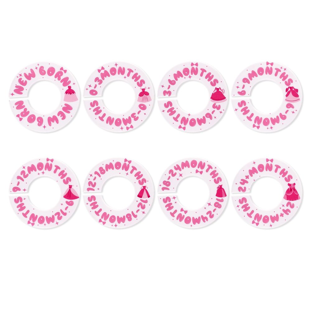 Bow-Style Baby Clothing Closet Dividers, 0–24 Months