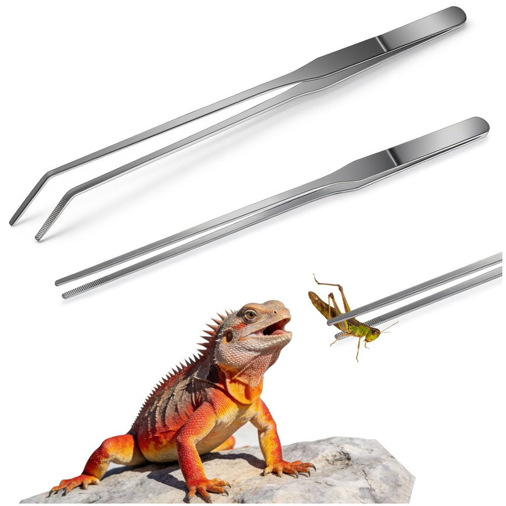 Noviatrix 2-Piece Aquarium Tweezers Set, 27 cm Stainless Steel