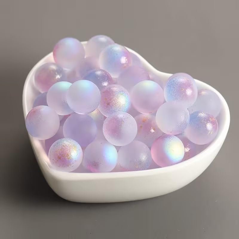 Ssmmam Violet Glass Marbles, 20 pcs