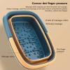 Hamwesh Collapsible Foot Bath Basin, Foldable Silicone Design with Bump-Dot Massage, Green view 4