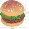 HDouii 1-Pack Durable Squeaky Hamburger Dog Chew Toy view 2