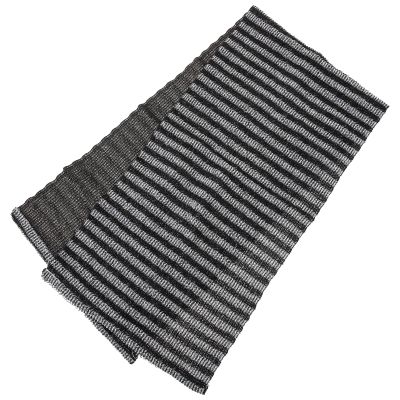 SHINEOFI Polyester Exfoliating Bath Towel with Long Black Strips, Body Wash Scrubber for Home