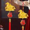 3D Golden Amulet Chinese New Year Decoration with Tassel view 2