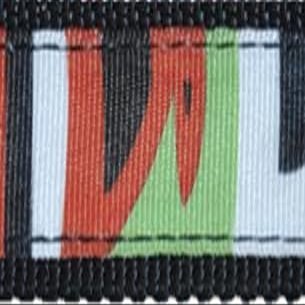 Happet Dog Harness 2 cm Black with Colorful Stripes
